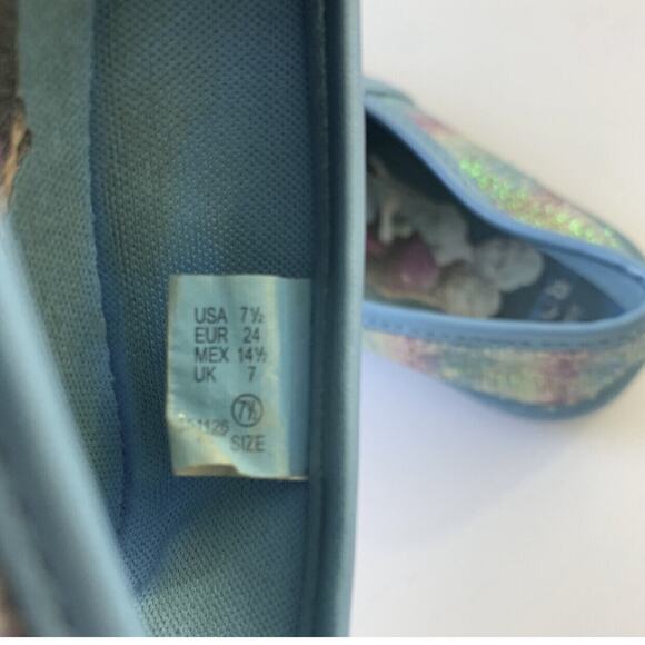 Disney Frozen Slip On Sparkle Shoes Size 7.5 - Picture 13 of 14